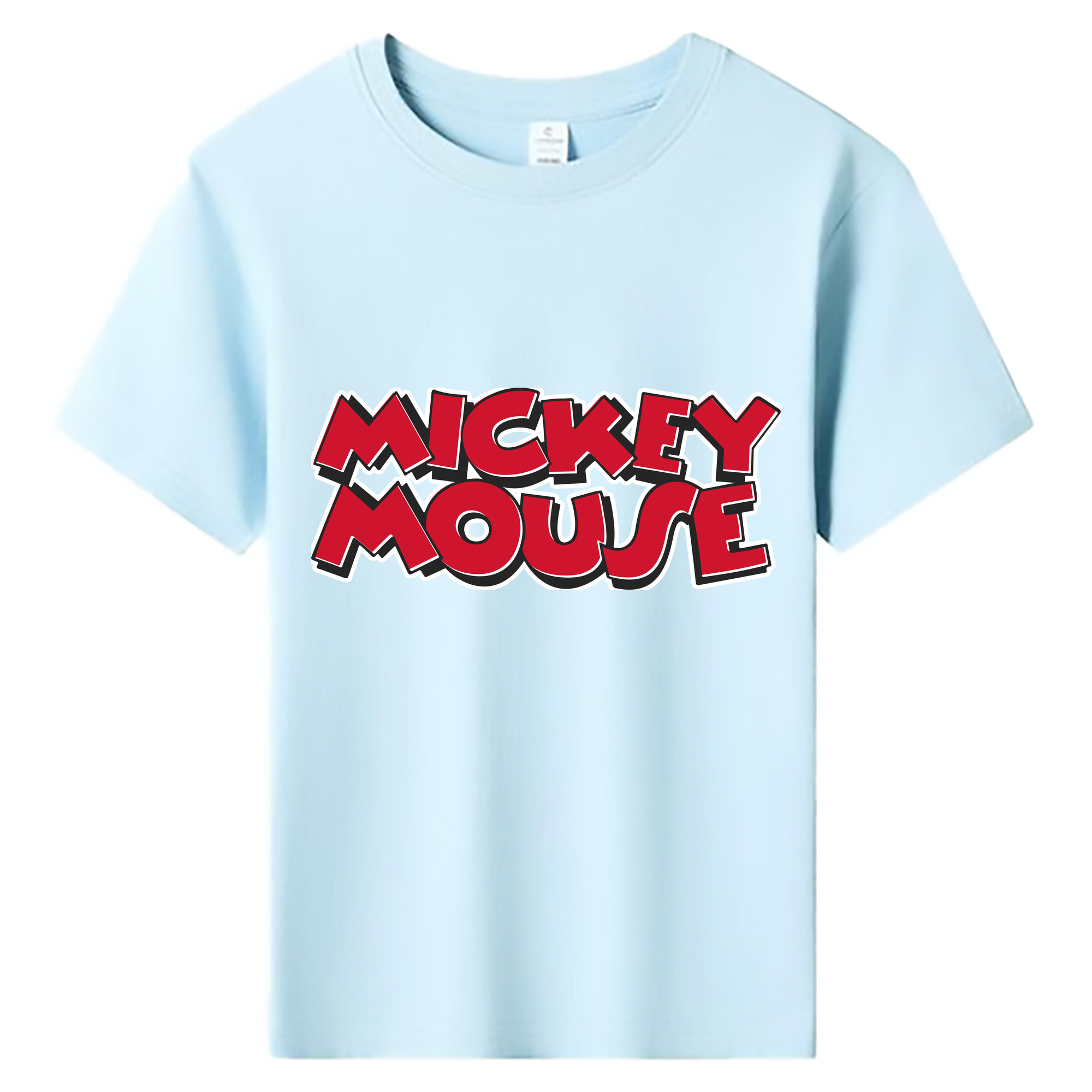 ミッキーマウス Mickey Mouse 綿100％キッズTシャツ（フロントプリント）